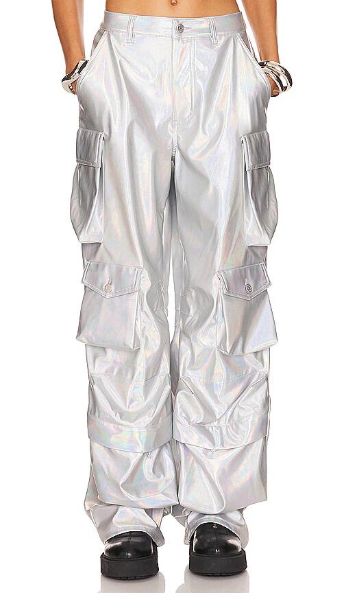 AFRM x Revolve Parker Cargo Pant in Metallic Silver Cover