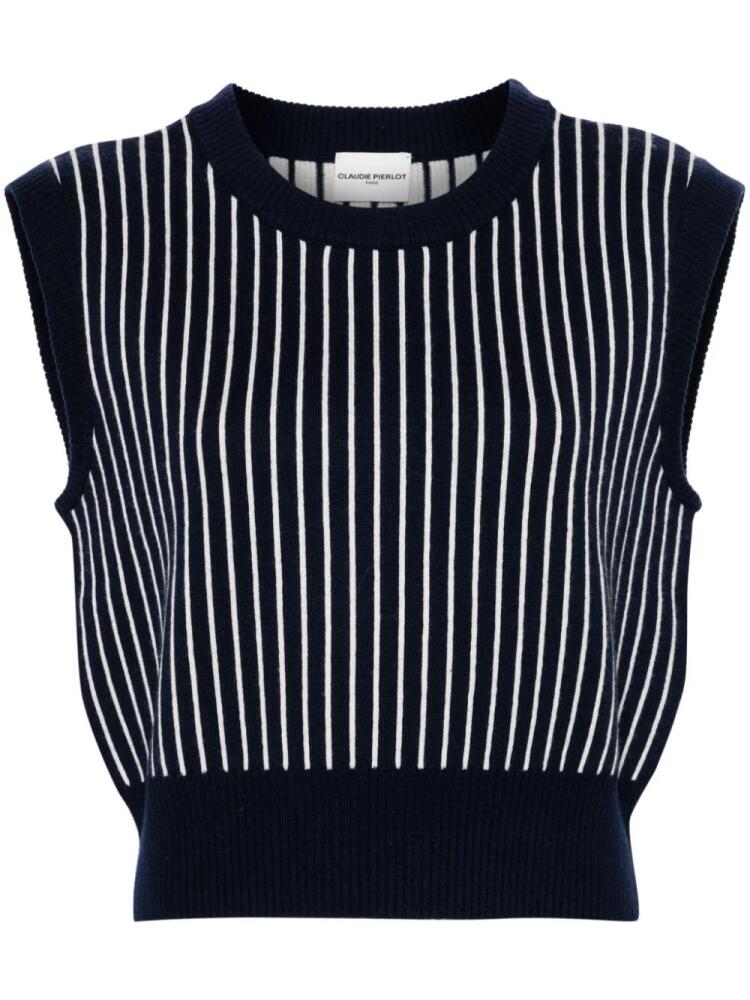 Claudie Pierlot striped sleeveless jumper - Blue Cover