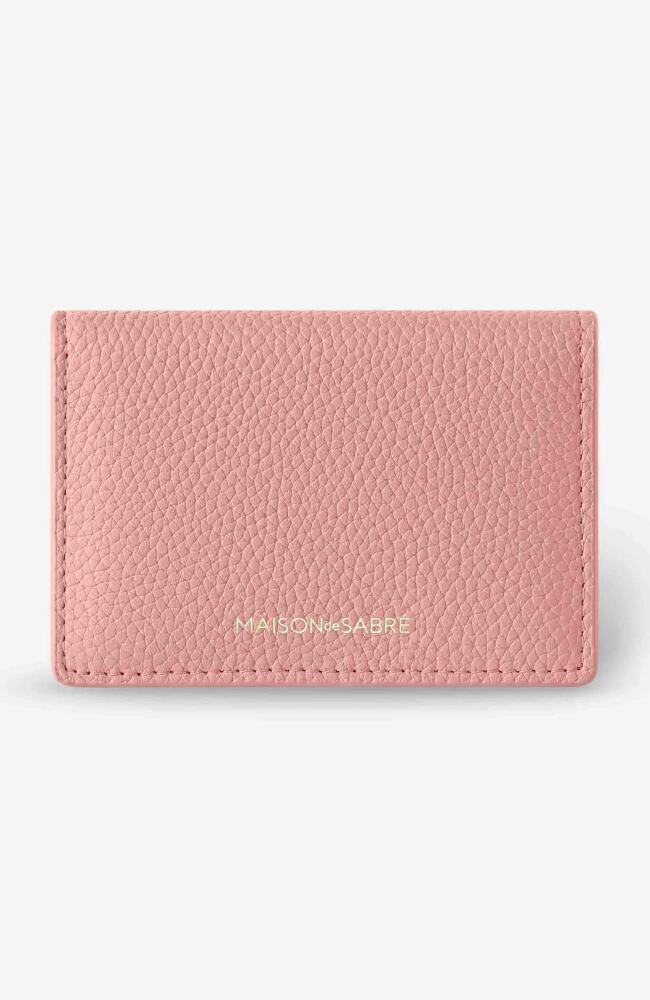 MAISON de SABRÉ Leather Card Case in Pink Lily Cover