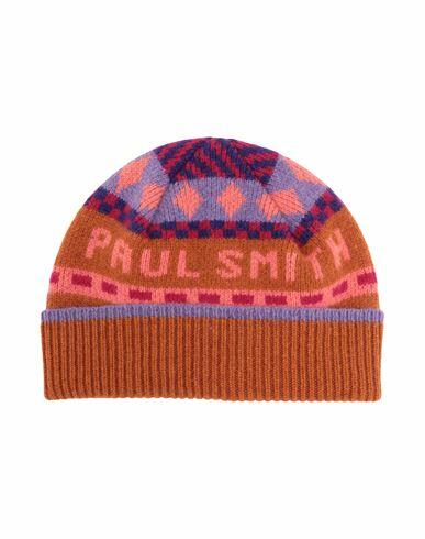 Paul Smith Woman Hat Orange Lambswool Cover