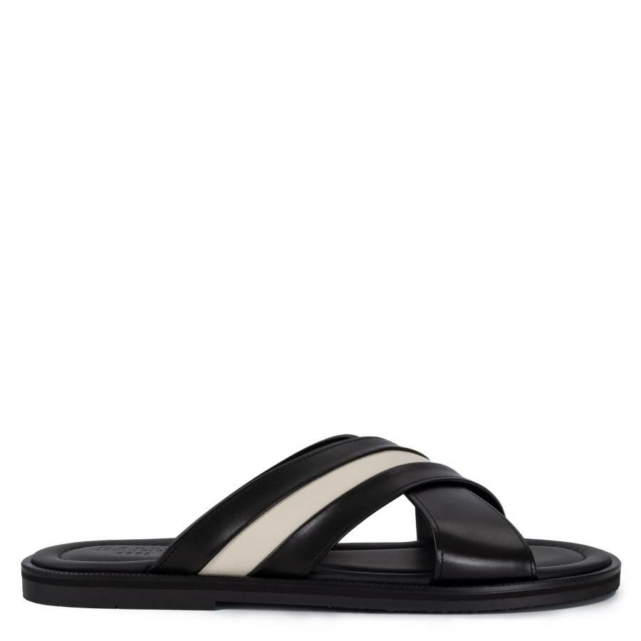 Bally Mens Jabil Black Calf Leather Slide Sandals Cover