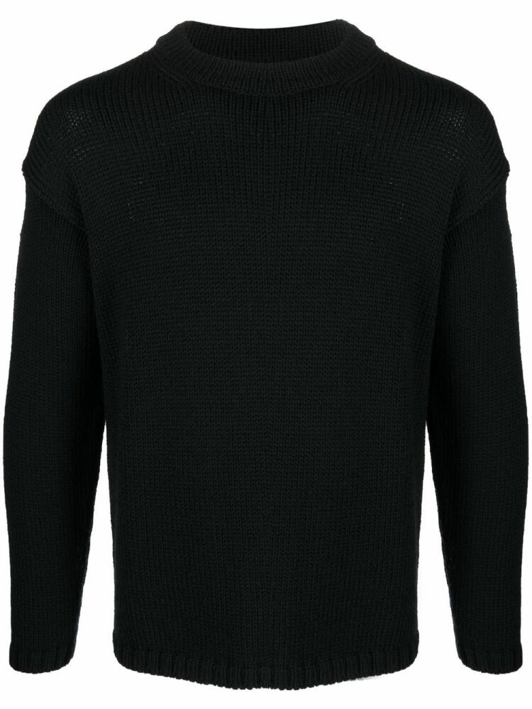 Ten C fine knit wool jumper - Black Cover