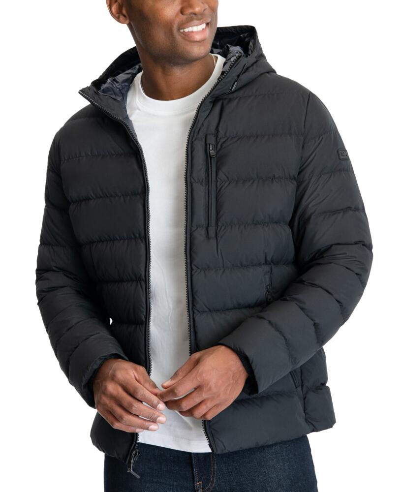 Michael Kors Men's Hooded Puffer Jacket, Created For Macy's - Black Cover