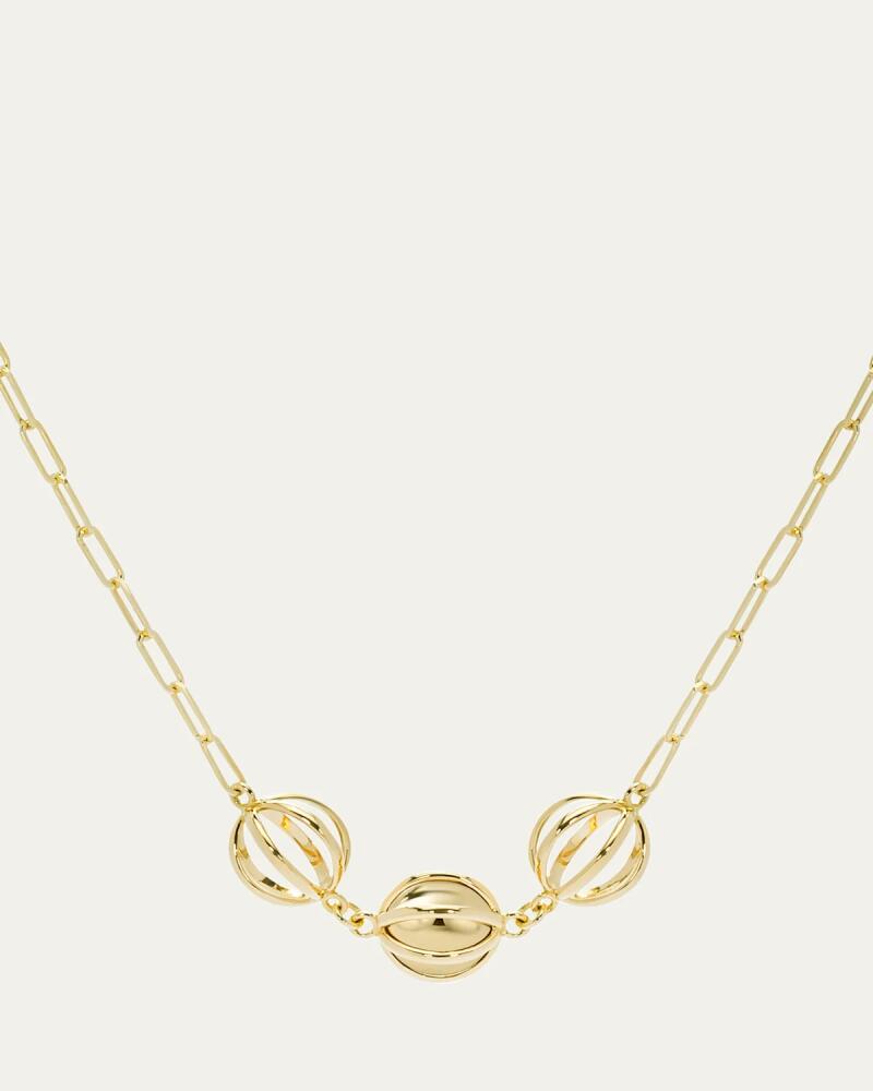 L. Klein Prisma 18K Yellow Gold Paperclip Chain Necklace Cover