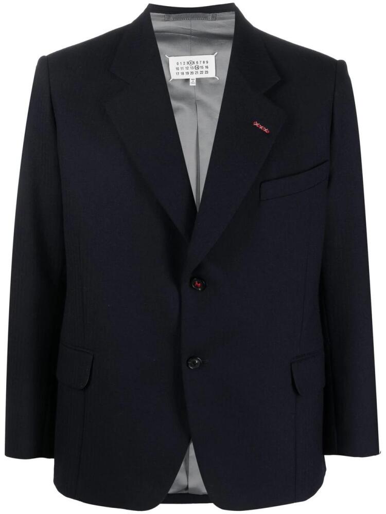 Maison Margiela single-breasted wool blazer - Blue Cover