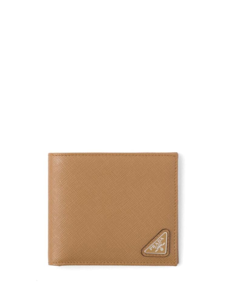 Prada Saffiano leather bi-fold wallet - Brown Cover