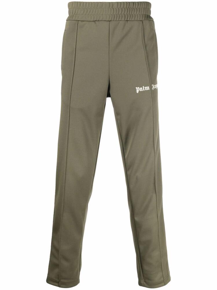 Palm Angels side-stripe track pants - Green Cover