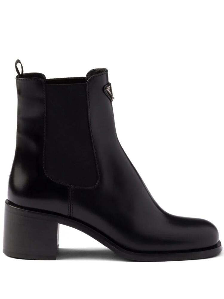 Prada Brushed leather booties - Black Cover