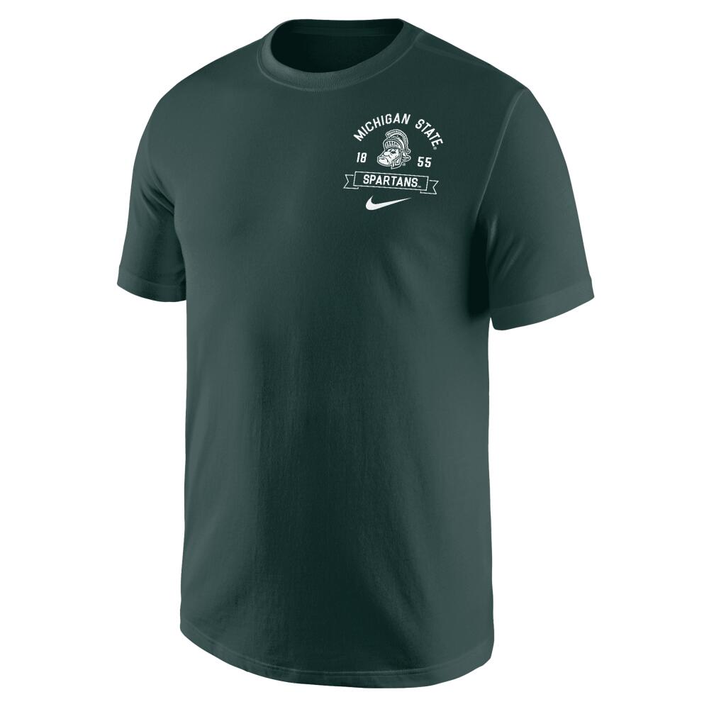 Michigan State Nike Men's College Max90 T-Shirt in Green Cover