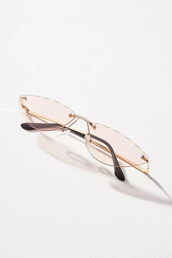 By Anthropologie Beveled-Edge Wire Sunglasses Cover