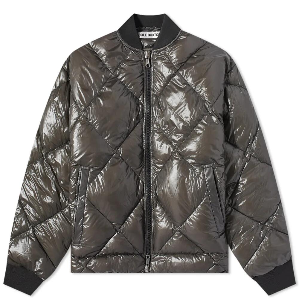 Cole Buxton Men's CB Quilted Bomber Jacket in Grey Cover