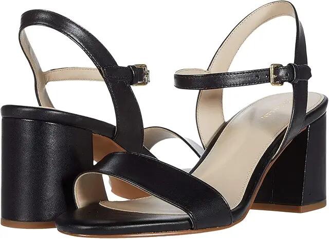 Cole Haan Josie Block Heel Sandal (65 mm) (Black Leather) Women's Shoes Cover