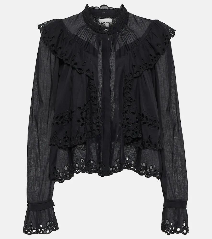 Marant Etoile Kelmon embroidered cotton blouse Cover