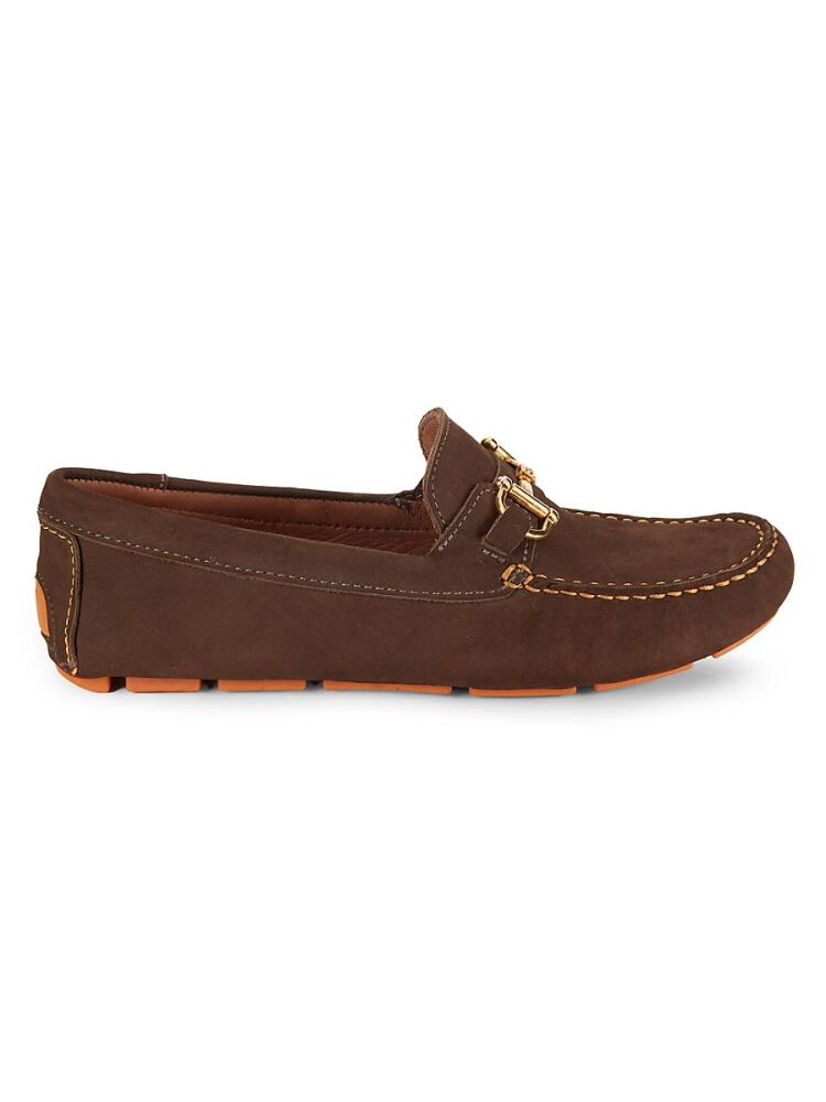 Massimo Matteo Men's Leather Driving Bit Loafers - Cafe Cover