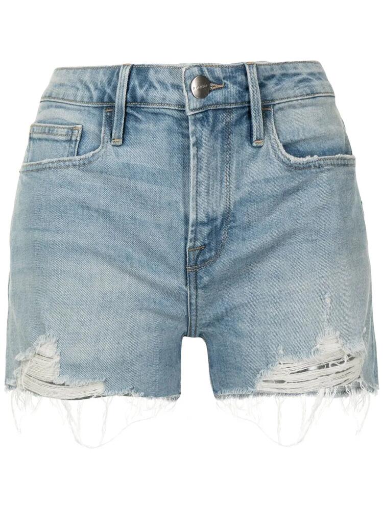 FRAME distressed denim shorts - Blue Cover