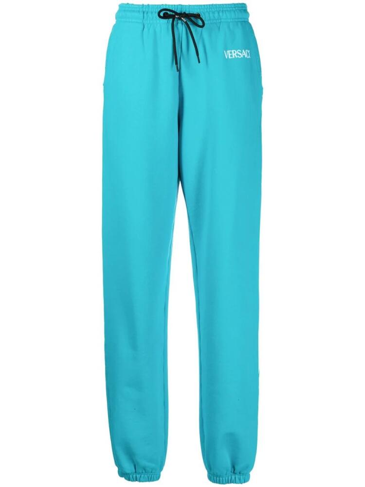 Versace logo-print track pants - Blue Cover