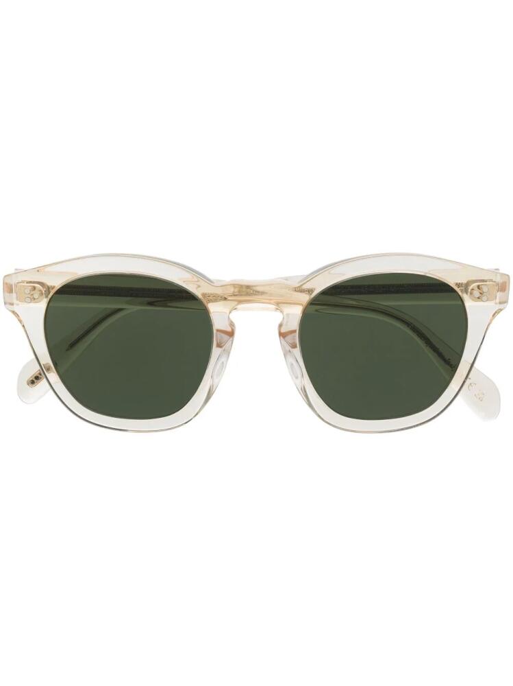 Oliver Peoples round-frame tinted-lenses sunglasses - Neutrals Cover