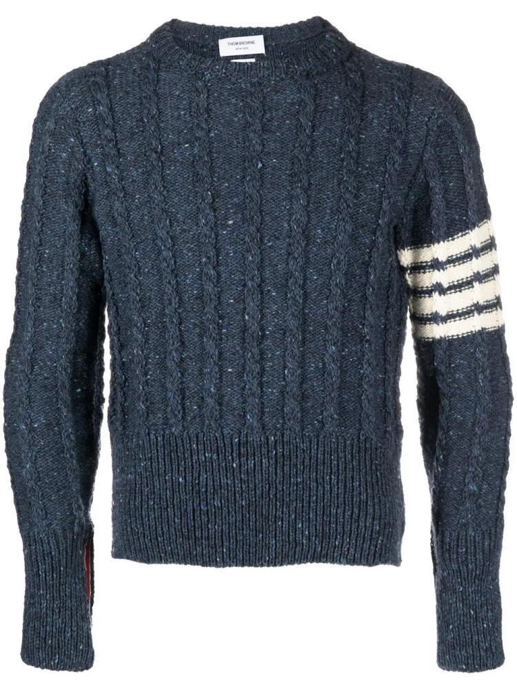 Thom Browne Twist cable-knit crew neck jumper - Blue Cover