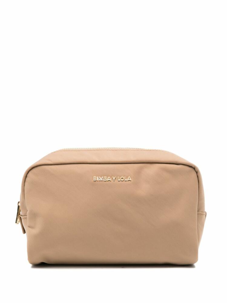 Bimba y Lola logo-lettering makeup bag - Neutrals Cover