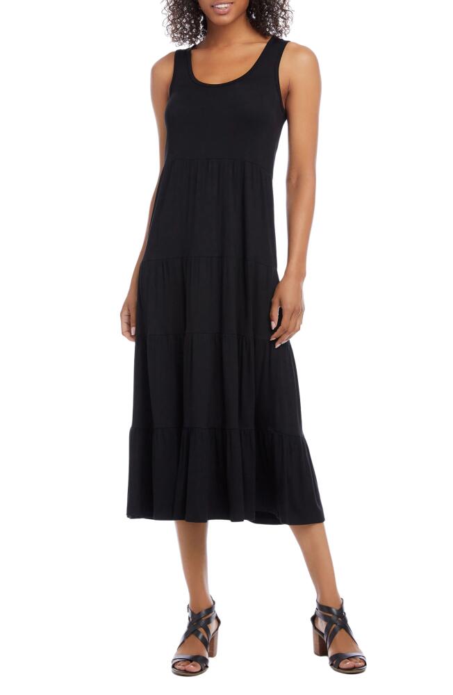 Karen Kane Tiered Maxi Dress in Black Cover