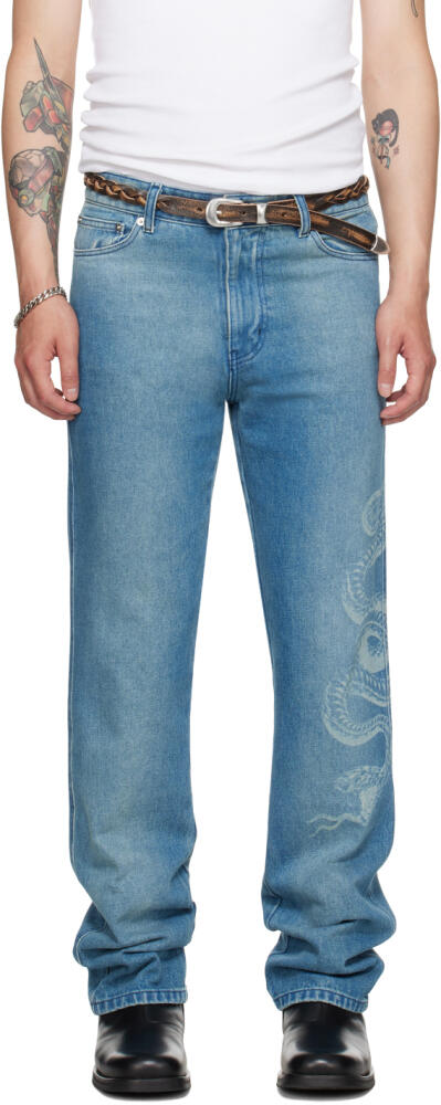 LU'U DAN Blue CLOT Edition Straight Leg Jeans Cover