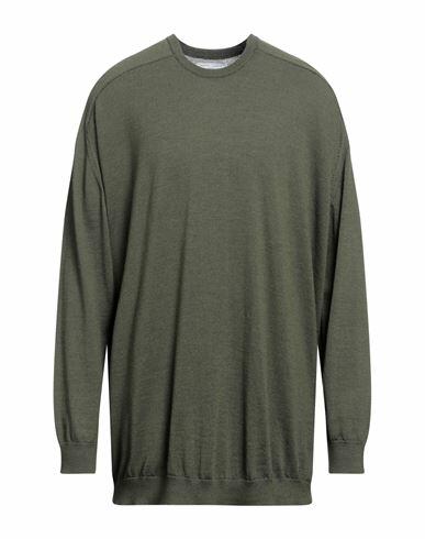 Société Anonyme Man Sweater Military green Virgin Wool Cover