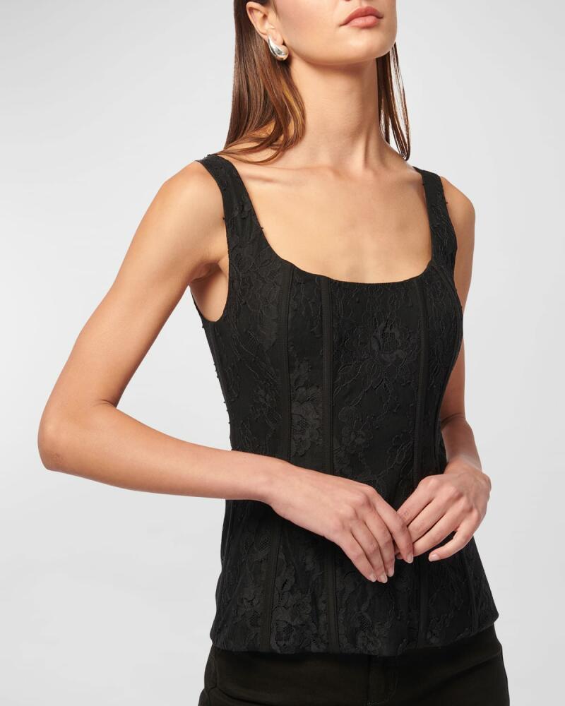 Cami NYC Rosaria Paneled Square-Neck Corset Cover