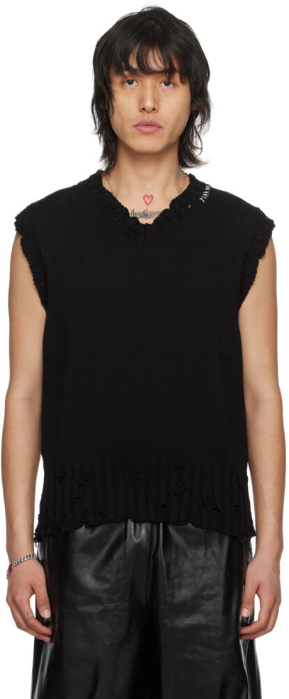 Marni Black Distressed Vest Cover