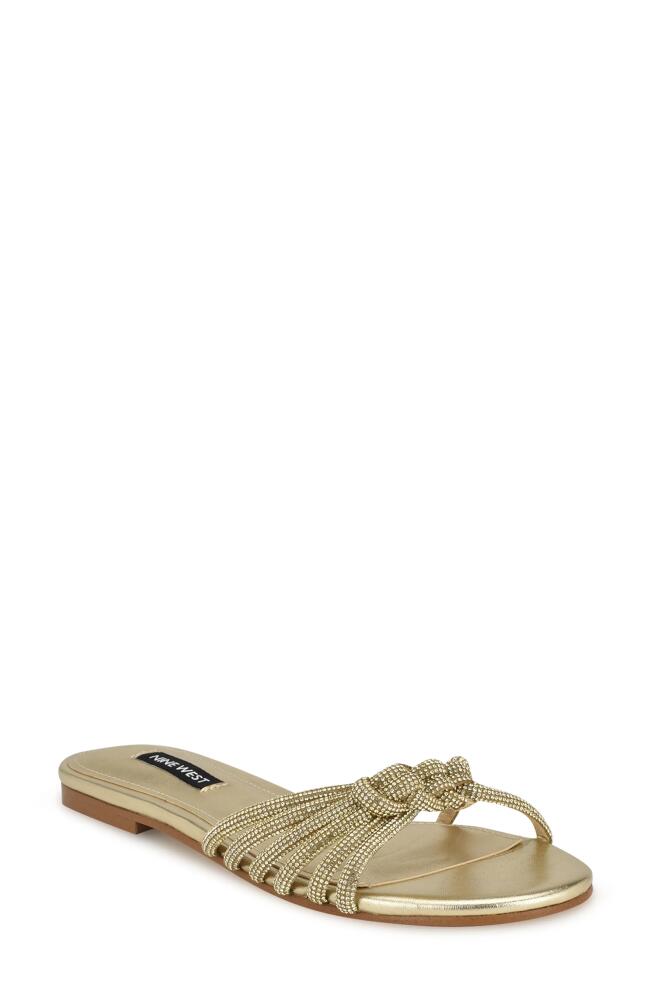 Nine West Luxury Slide Sandal in Gold Cover