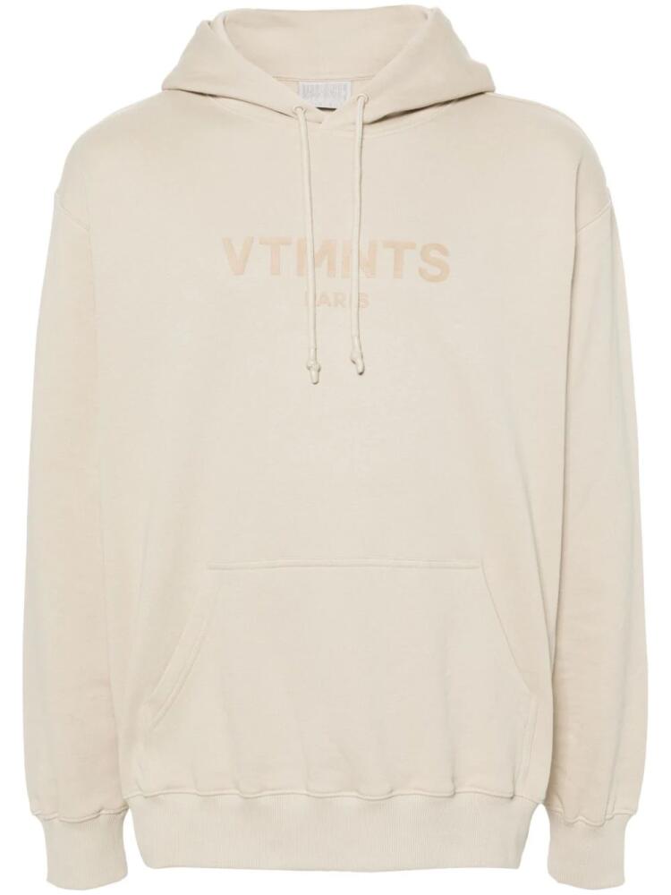 VTMNTS logo-print cotton hoodie - Neutrals Cover