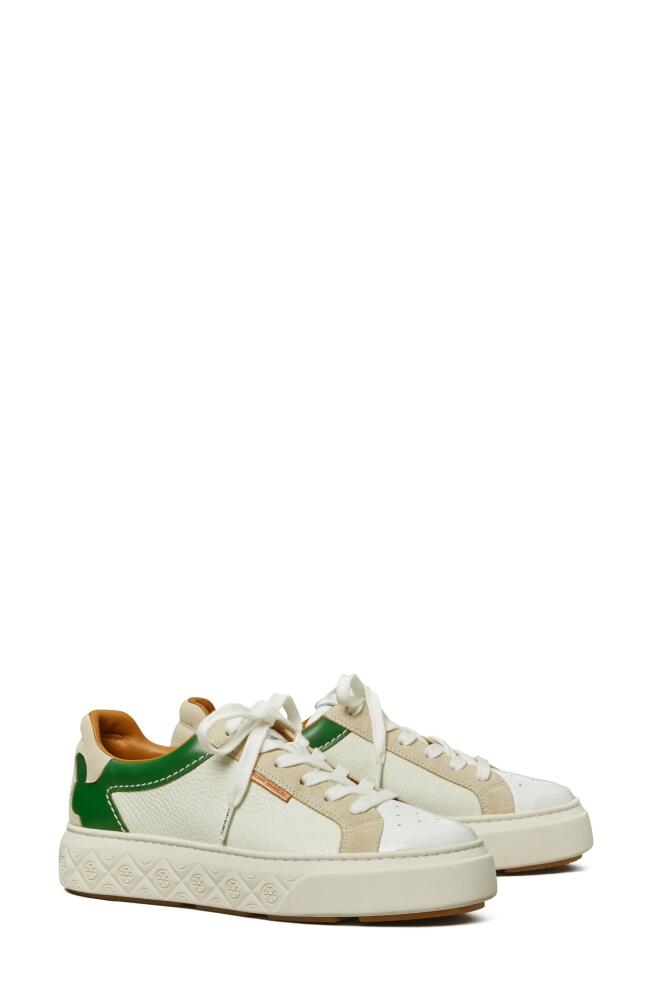 Tory Burch Ladybug Sneaker in White /Green /Frost Cover