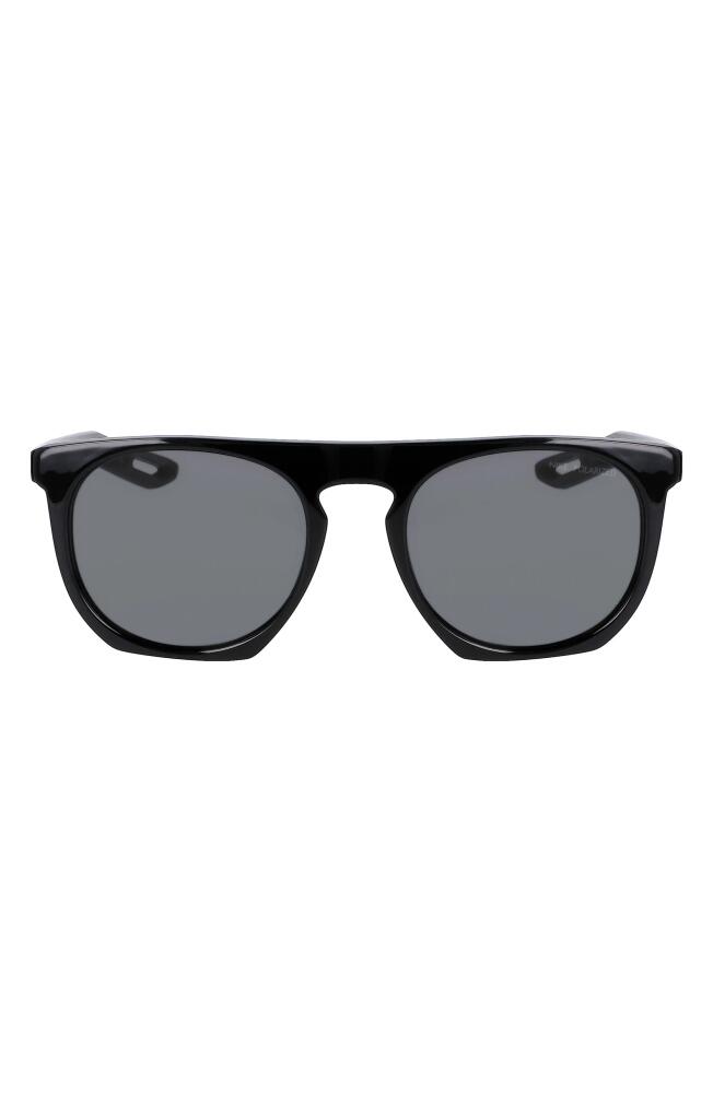 Nike Flatspot XXII 52mm Polarized Geometric Sunglasses in Black/Polar Grey Cover