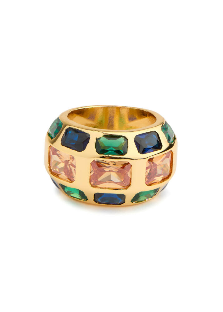 Timeless Pearly Crystal-embellished 24kt Gold-plated Ring - Multicoloured 1 Cover