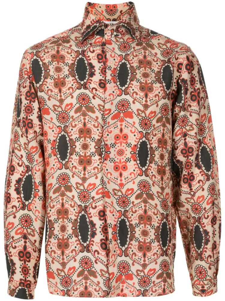 Amir Slama graphic-print long-sleeved shirt - Multicolour Cover