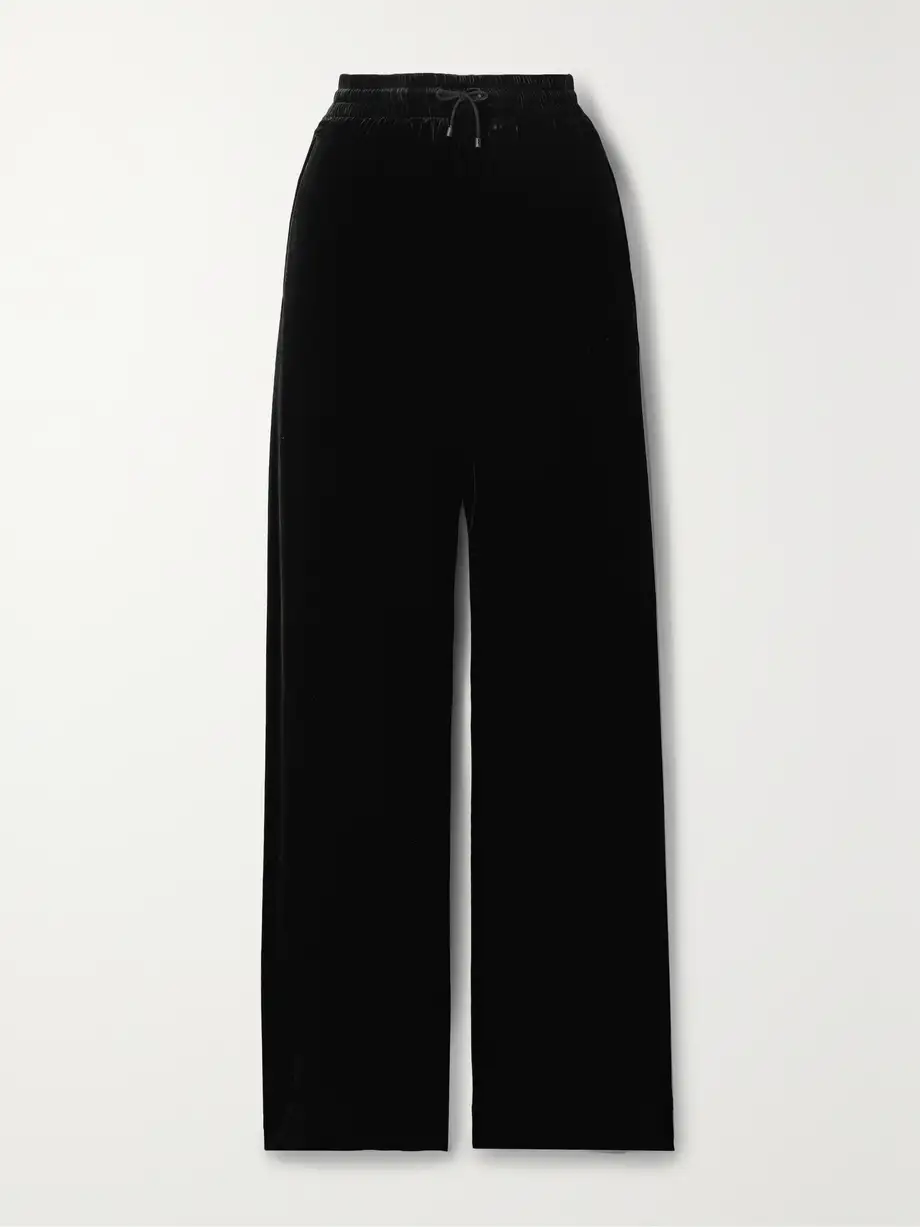 Ralph Lauren Collection - Velvet Straight-leg Pants - Black Cover