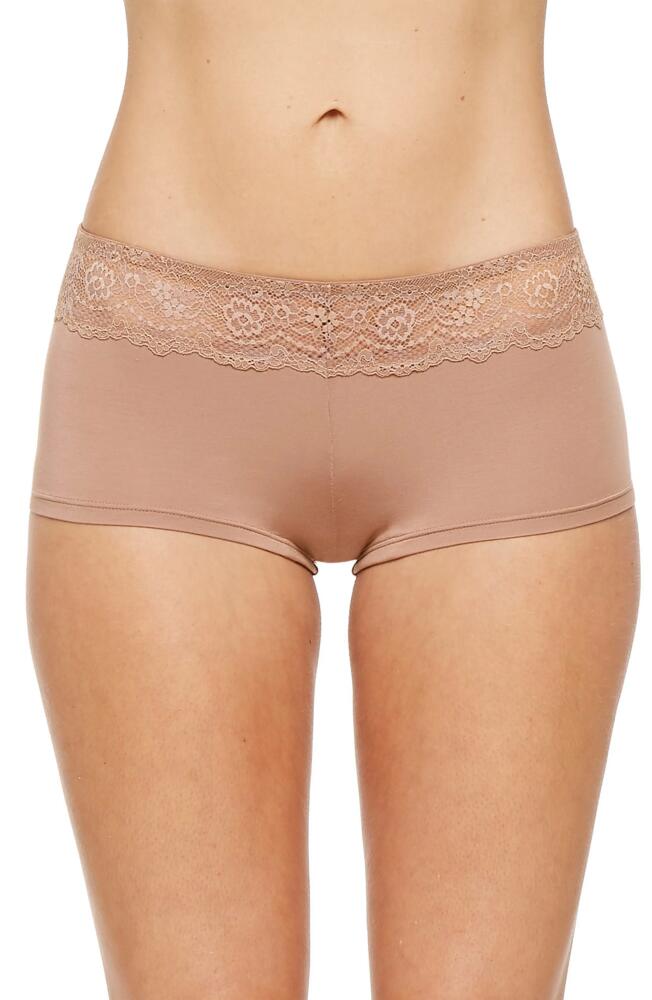 Montelle Intimates Micro Air Boyshorts in Nutmeg Cover