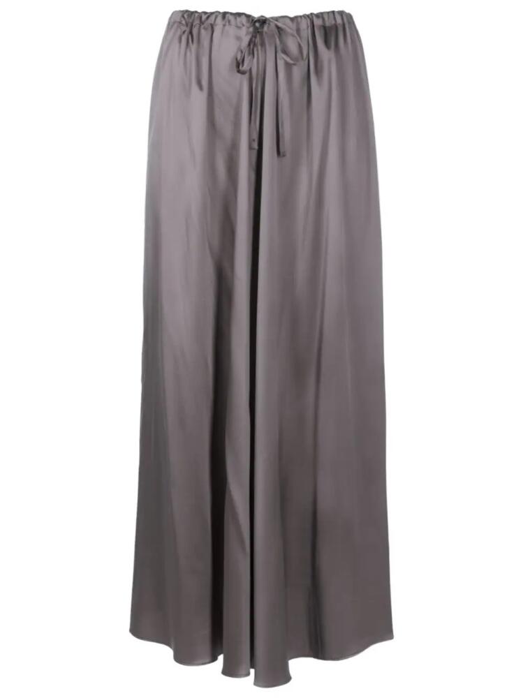 Uma | Raquel Davidowicz drawstring-waist silk midi skirt - Grey Cover