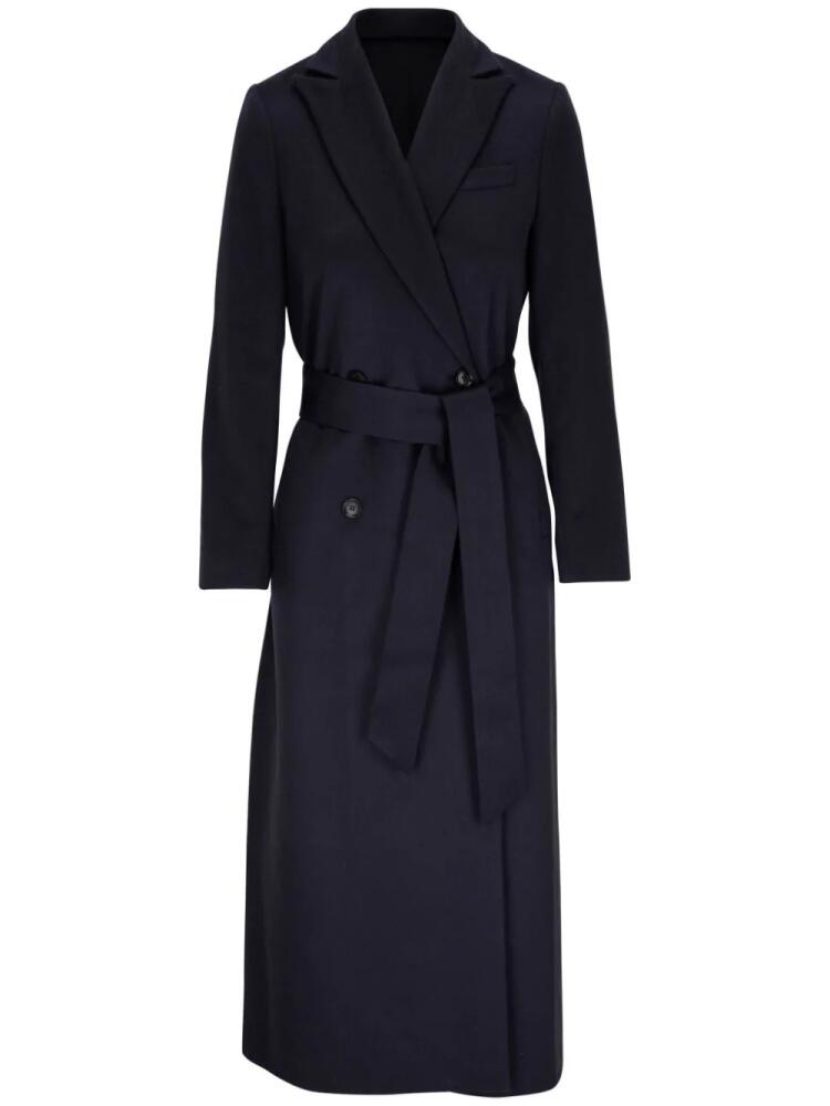 Kiton double-breasted wool coat - Blue Cover