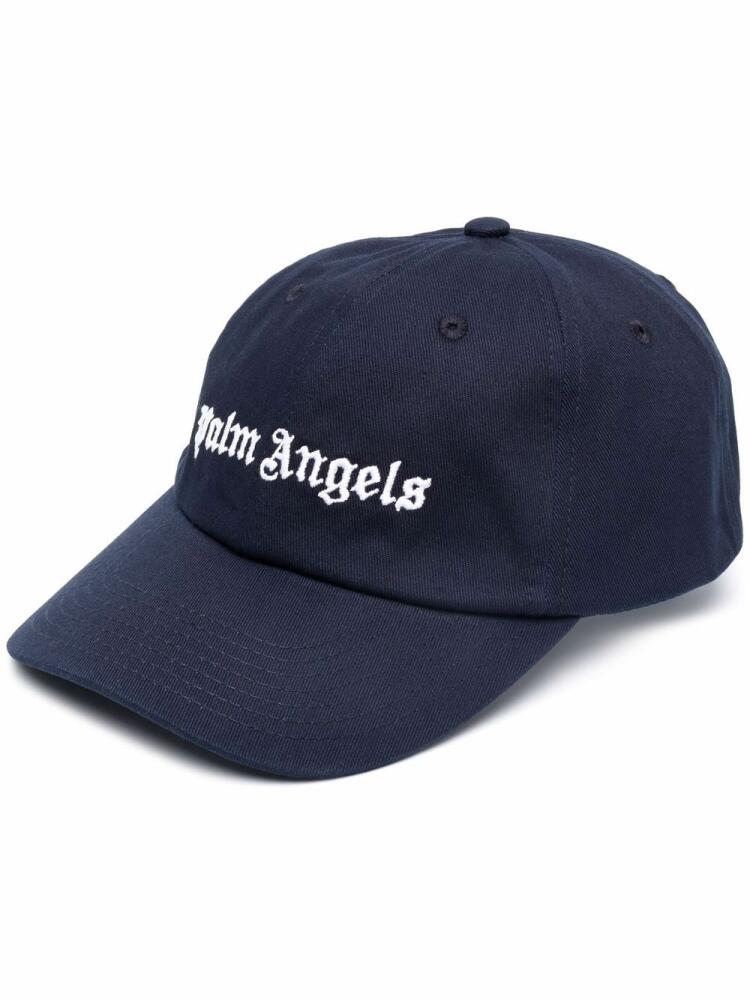 Palm Angels logo-embroidered baseball cap - Blue Cover