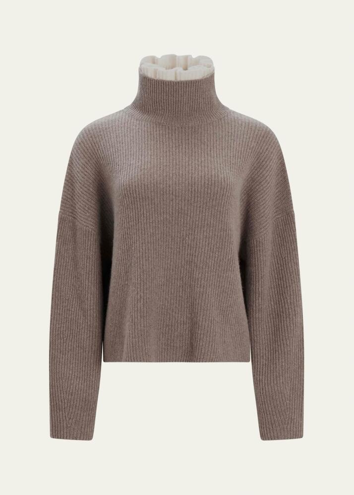 Altuzarra Zoppez Ribbed Turtleneck Cashmere Sweater Cover