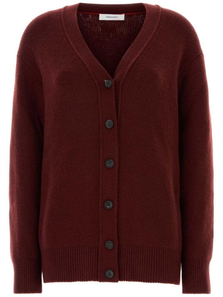 Ferragamo V-neck cardigan - Red Cover