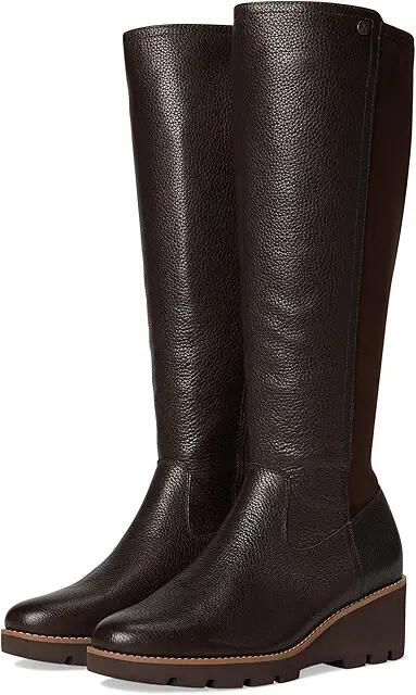 VIONIC Ashland High Shaft Boots (Chocolate Wide Calf Leather) Women's Boots Cover