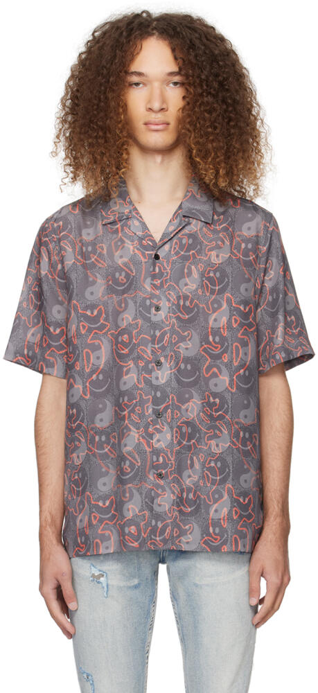 Ksubi Gray Yin Dollar Resort Shirt Cover