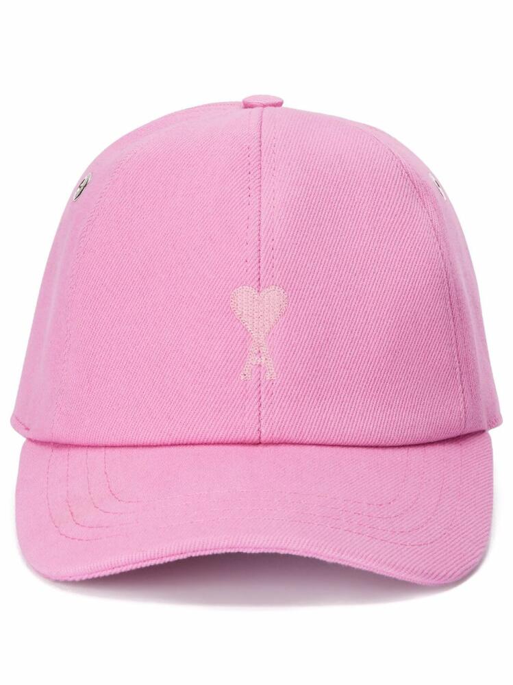 AMI Paris embroidered-logo baseball cap - Pink Cover