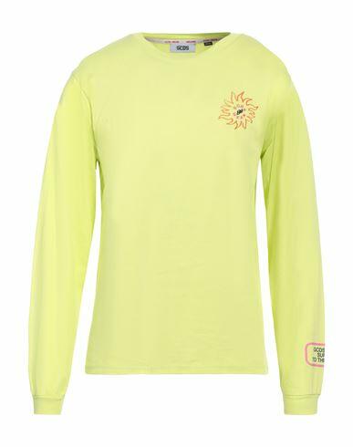 Gcds Man T-shirt Yellow Cotton Cover