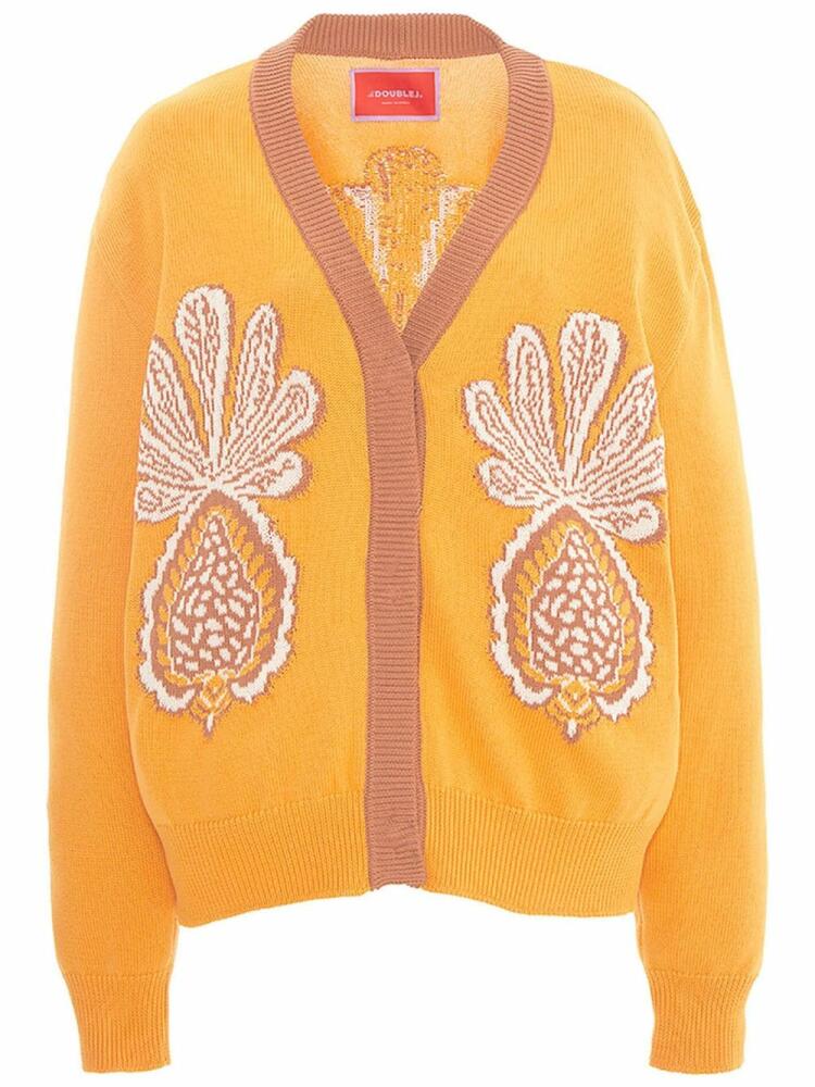 La DoubleJ Pineapple-print cardigan - Orange Cover