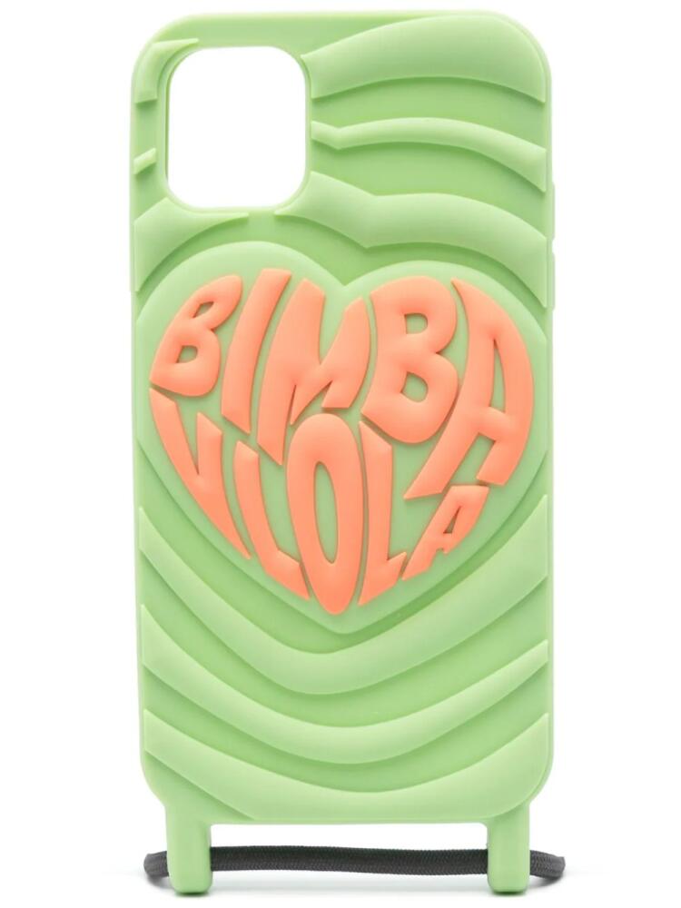 Bimba y Lola logo-embossed iPhone 11 case - Green Cover