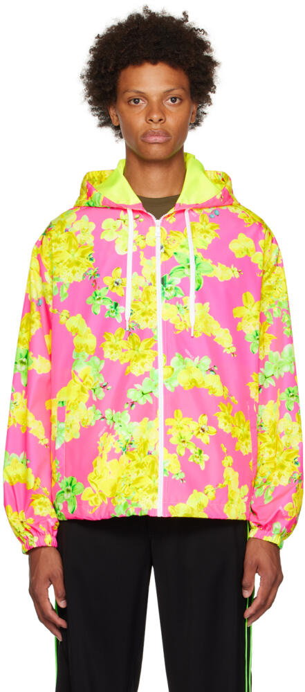 Versace Pink & Yellow Floral Jacket Cover