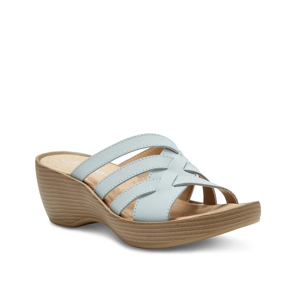 Eastland Poppy Wedge Sandal | Women's | Blue Cover