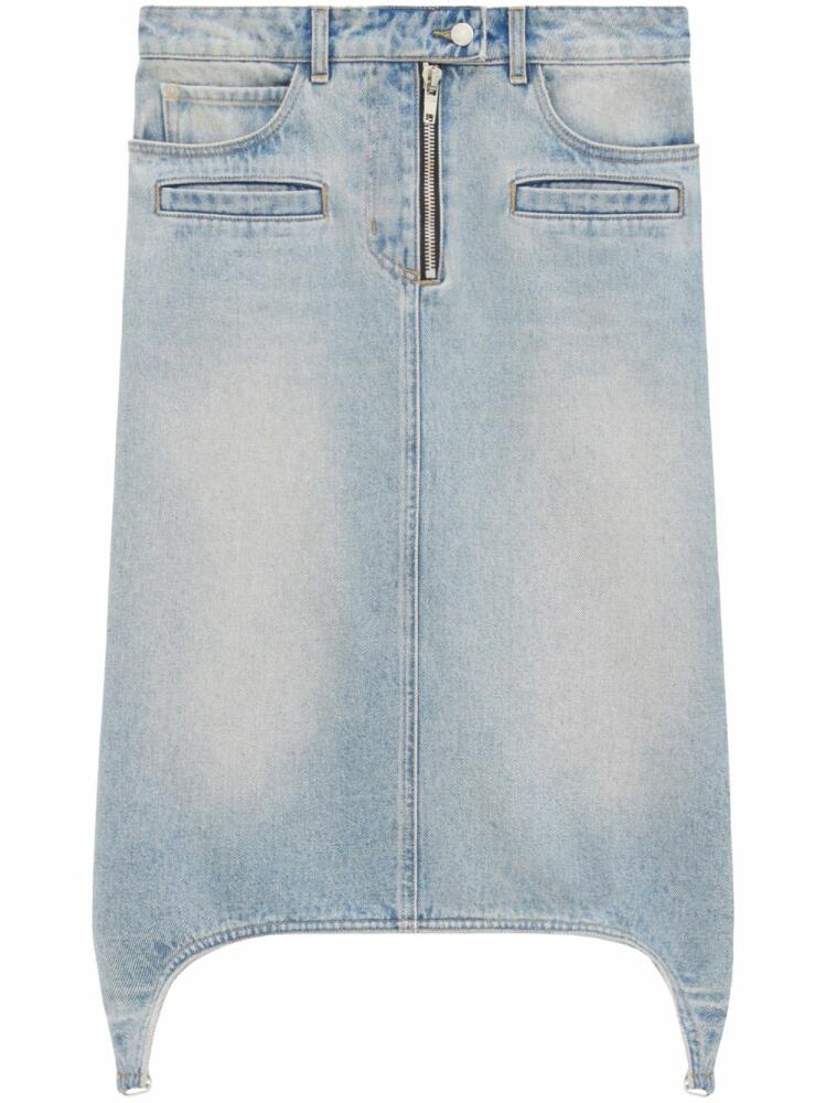 Courrèges suspenders denim midi-skirt - Blue Cover